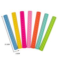 1 Piece Solid Color Class Learning Mixed Materials Simple Style Ruler main image 2