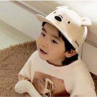 Children Unisex Cute Bear Solid Color Embroidery Baseball Cap main image 2
