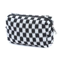 Cute Vintage Style Plaid Polyester Square Makeup Bags sku image 5