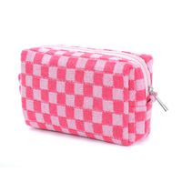 Cute Vintage Style Plaid Polyester Square Makeup Bags sku image 1