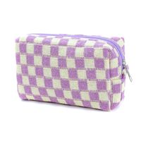 Cute Vintage Style Plaid Polyester Square Makeup Bags sku image 3