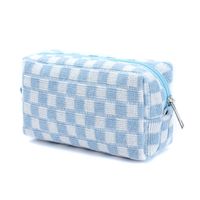 Cute Vintage Style Plaid Polyester Square Makeup Bags sku image 2