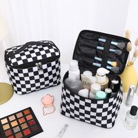 Vintage Style Plaid Polyester Square Makeup Bags main image 1
