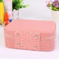 Vintage Style Leopard Pu Leather Square Makeup Bags main image 3