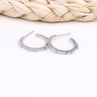 1 Pair Basic Geometric Inlay Sterling Silver Zircon Earrings main image 9
