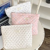 Cute Basic Ditsy Floral Polyester Square Makeup Bags main image 1