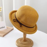 Women's Elegant Lady Simple Style Solid Color Bowknot Crimping Fedora Hat sku image 3