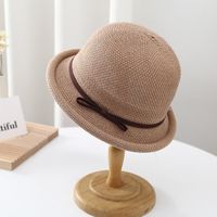 Women's Elegant Lady Simple Style Solid Color Bowknot Crimping Fedora Hat sku image 5