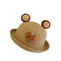 Children Unisex Cute Pastoral Dinosaur Straw Hat main image 5