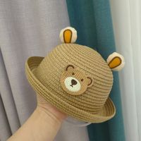 Children Unisex Cute Pastoral Dinosaur Straw Hat main image 4