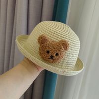 Children Unisex Cute Pastoral Dinosaur Straw Hat sku image 1