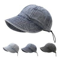 Frau Basic Einfacher Stil Einfarbig Gebogene Traufen Bucket Hat main image 1