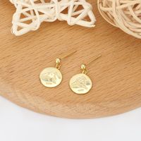 1 Pair Sweet Solid Color Plating Sterling Silver Gold Plated Drop Earrings main image 6