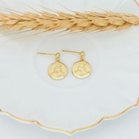 1 Pair Sweet Solid Color Plating Sterling Silver Gold Plated Drop Earrings main image 9