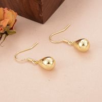 1 Pair Ig Style French Style Water Droplets Plating Copper 14k Gold Plated Drop Earrings main image 3