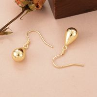 1 Pair Ig Style French Style Water Droplets Plating Copper 14k Gold Plated Drop Earrings main image 4