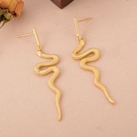 1 Pair Ig Style Snake Copper 18k Gold Plated White Gold Plated Ear Studs main image 3