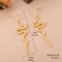 1 Pair Ig Style Snake Copper 18k Gold Plated White Gold Plated Ear Studs main image 2
