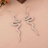 1 Pair Ig Style Snake Copper 18k Gold Plated White Gold Plated Ear Studs main image 4