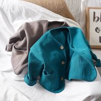 Cute Simple Style Solid Color Polyester Boys Outerwear main image 4