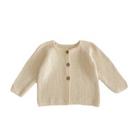 Basic Solid Color Cotton Girls Outerwear main image 3