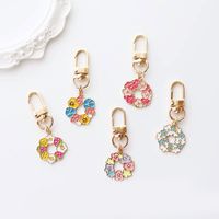 Pastoral Flower Alloy Women's Bag Pendant Keychain main image 1