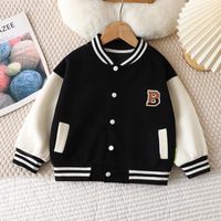Preppy Style Color Block Cotton Girls Outerwear main image 5