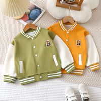 Preppy Style Color Block Cotton Girls Outerwear main image 4