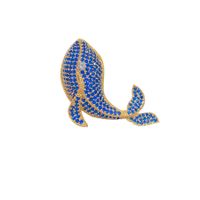 Lady Whale Copper Women's Brooches sku image 1