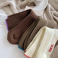 Women's Simple Style Color Block Cotton Crew Socks A Pair main image 4