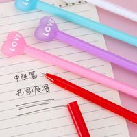 1 Piece Letter Heart Shape Class Learning Daily Plastic Cute Gel Pen main image 4