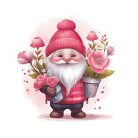 Valentine's Day Cute Flower Plastic Wall Sticker sku image 2
