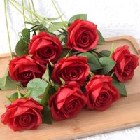 Valentinstag Romantisch Pastoral Rose Seidenblume Gruppe Datum Festival Künstliche Pflanze main image 4