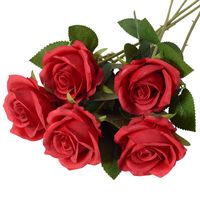 Valentinstag Romantisch Pastoral Rose Seidenblume Gruppe Datum Festival Künstliche Pflanze main image 3