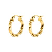 1 Pair Simple Style Solid Color Plating 304 Stainless Steel Earrings main image 6