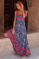 Women's Regular Dress Elegant Classic Style Strap Printing Zipper Sleeveless Flower Maxi Long Dress Holiday Travel main image 4