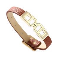 Simple Style Shiny Geometric Pu Leather Alloy Women's Wristband main image 9