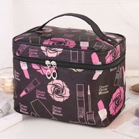Retro Multicolor Polyester Composite Needle Punched Cotton Storage Bag Makeup Bags sku image 1