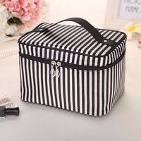Retro Multicolor Polyester Composite Needle Punched Cotton Storage Bag Makeup Bags sku image 3