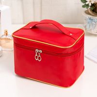 Retro Multicolor Polyester Composite Needle Punched Cotton Storage Bag Makeup Bags sku image 8