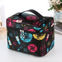 Retro Multicolor Polyester Composite Needle Punched Cotton Storage Bag Makeup Bags sku image 2