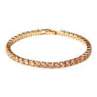 Hip-Hop Solid Color Copper Inlay Zircon K Gold Plated Rhodium Plated Unisex Tennis Bracelet main image 2