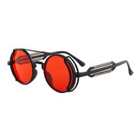 Classic Style Solid Color Ac Round Frame Full Frame Men's Sunglasses sku image 4