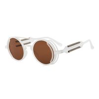 Classic Style Solid Color Ac Round Frame Full Frame Men's Sunglasses sku image 10