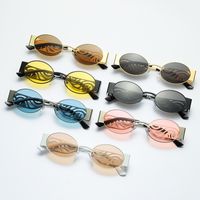 Streetwear Solid Color Resin Round Frame Full Frame Women's Sunglasses main image 4