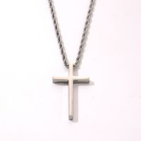 Hip-Hop Cross 304 Stainless Steel Plating Gold Plated Silver Plated Men's Pendant Necklace sku image 1