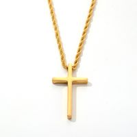 Hip-Hop Cross 304 Stainless Steel Plating Gold Plated Silver Plated Men's Pendant Necklace main image 3