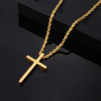 Hip-Hop Cross 304 Stainless Steel Plating Gold Plated Silver Plated Men's Pendant Necklace main image 4