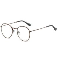 Simple Style Solid Color Ac Round Frame Full Frame Optical Glasses sku image 2