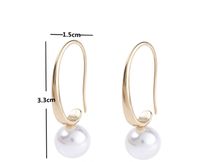 1 Pair Lady Simple Style Pearl Plating Alloy Ear Hook main image 2